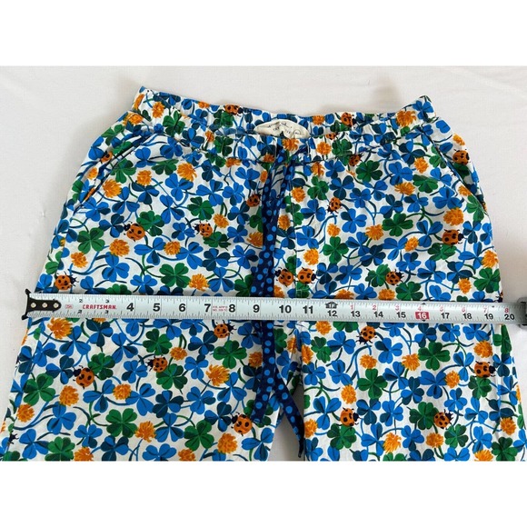 Print Fresh Anthropologie Clover Ladybug Pajama Set Women XS Drawstring Pants - Picture 5 of 10